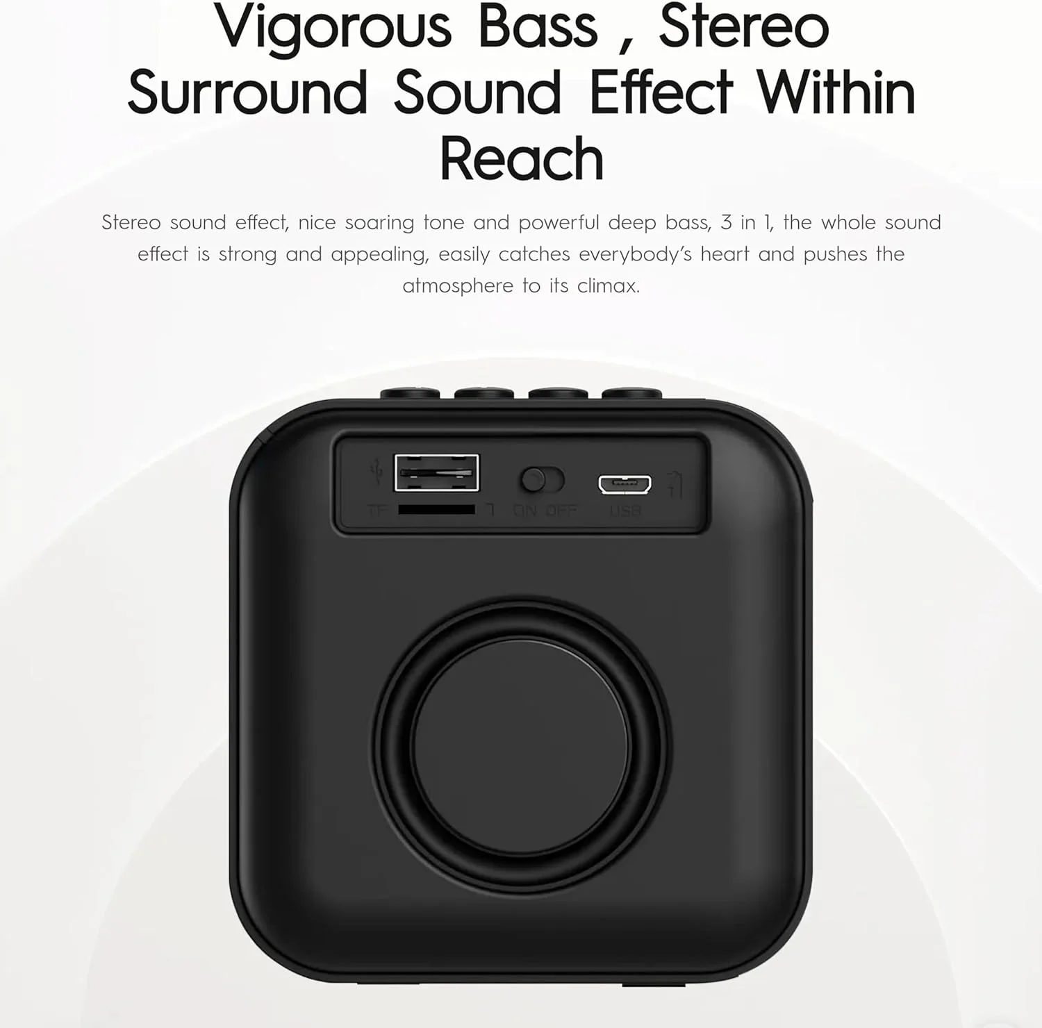 Tecno Square S1 Vigorous Bass Bluetooth Hoparlör Siyah