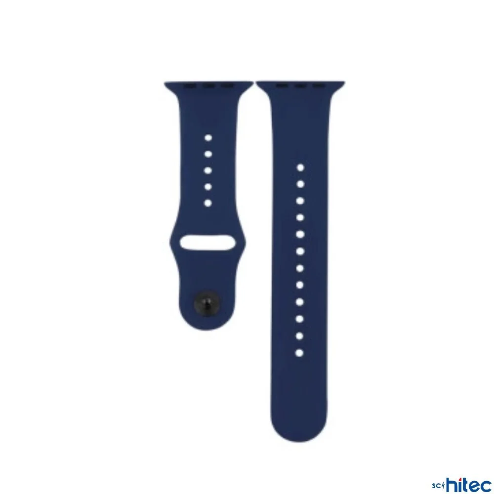 ScHitec 42-49mm Yeni Nesil Apple Uyumlu Akıllı Saat Kordonu Silikon Lacivert