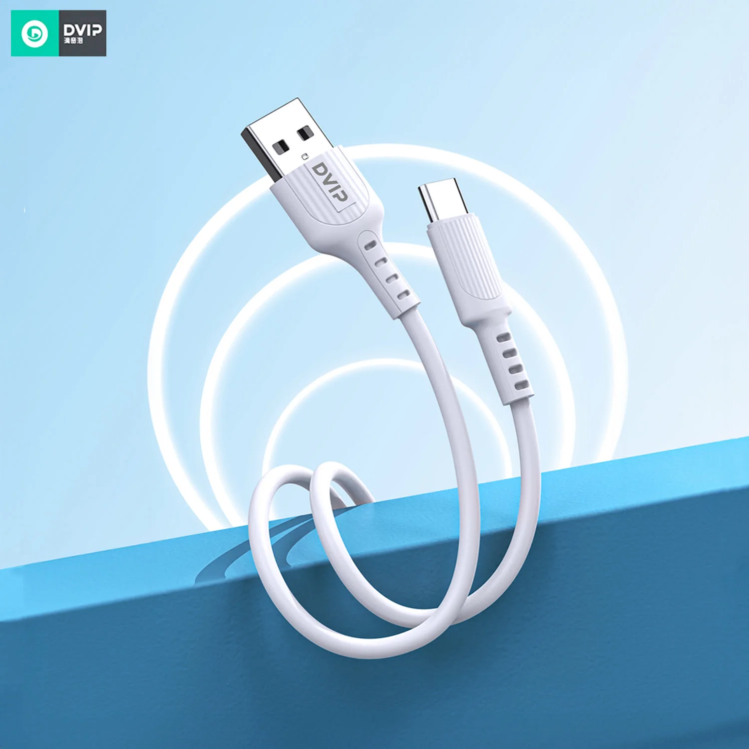DVIP L14 6A 110W Fast Charging UsbA to Type-C Data ve Hızlı Şarj Kablosu 1M Beyaz