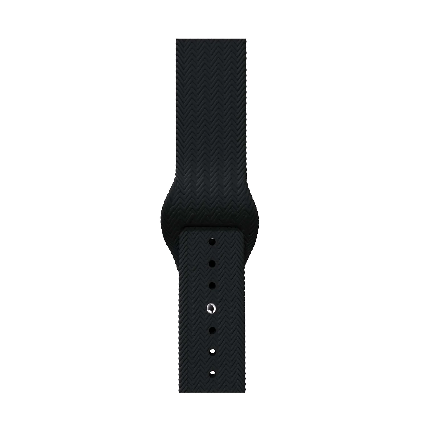 ScHitec 42-49mm Yeni Nesil Apple Uyumlu Hasır Görünümlü Akıllı Saat Kordonu Silikon Siyah