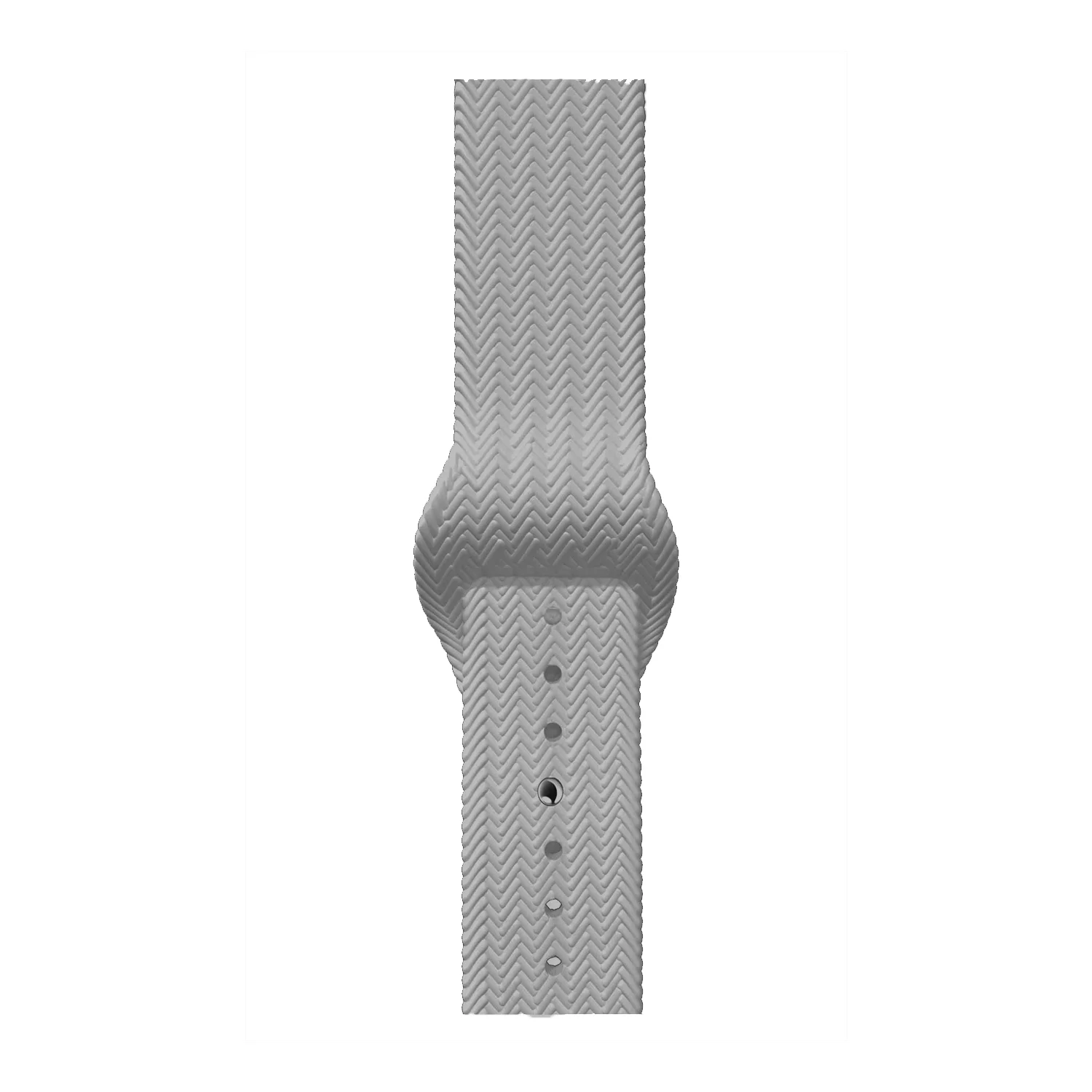 ScHitec 42-49mm Yeni Nesil Apple Uyumlu Hasır Görünümlü Akıllı Saat Kordonu Silikon Gri