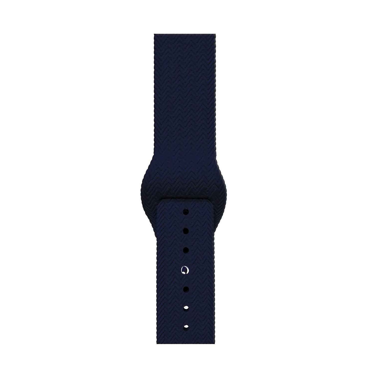 ScHitec 42-49mm Yeni Nesil Apple Uyumlu Hasır Görünümlü Akıllı Saat Kordonu Silikon Lacivert