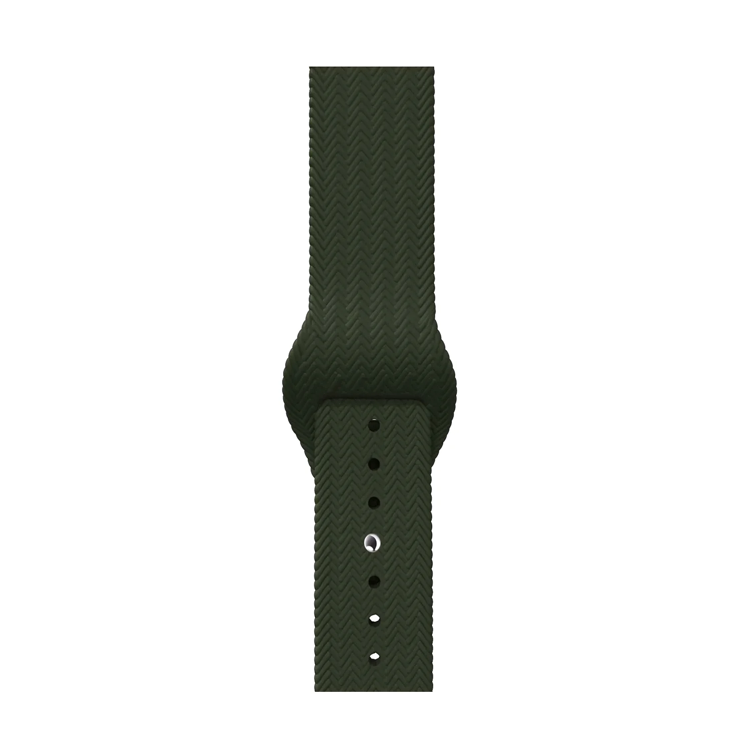 ScHitec 42-49mm Yeni Nesil Apple Uyumlu Hasır Görünümlü Akıllı Saat Kordonu Silikon Yeşil