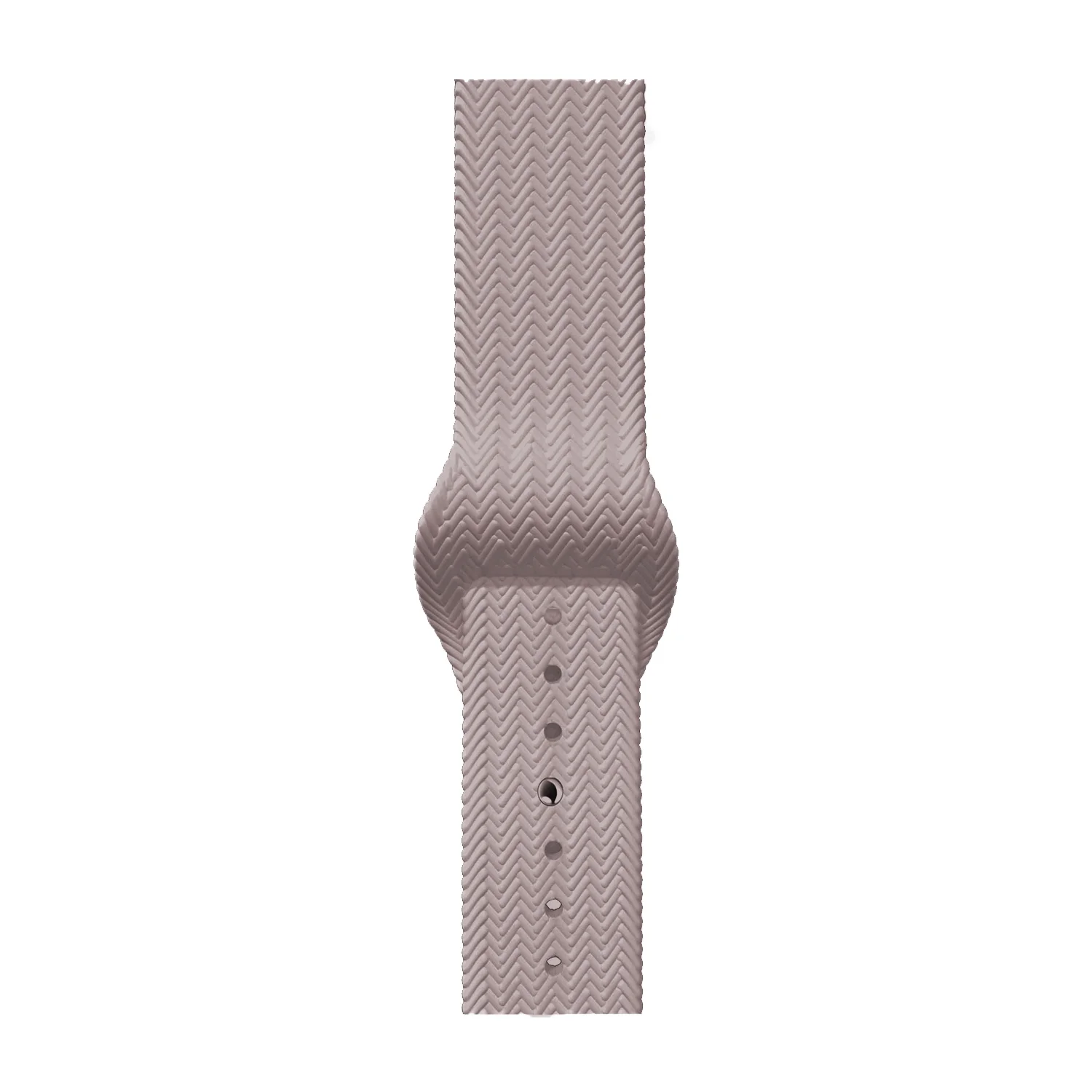 ScHitec 42-49mm Yeni Nesil Apple Uyumlu Hasır Görünümlü Akıllı Saat Kordonu Silikon Krem