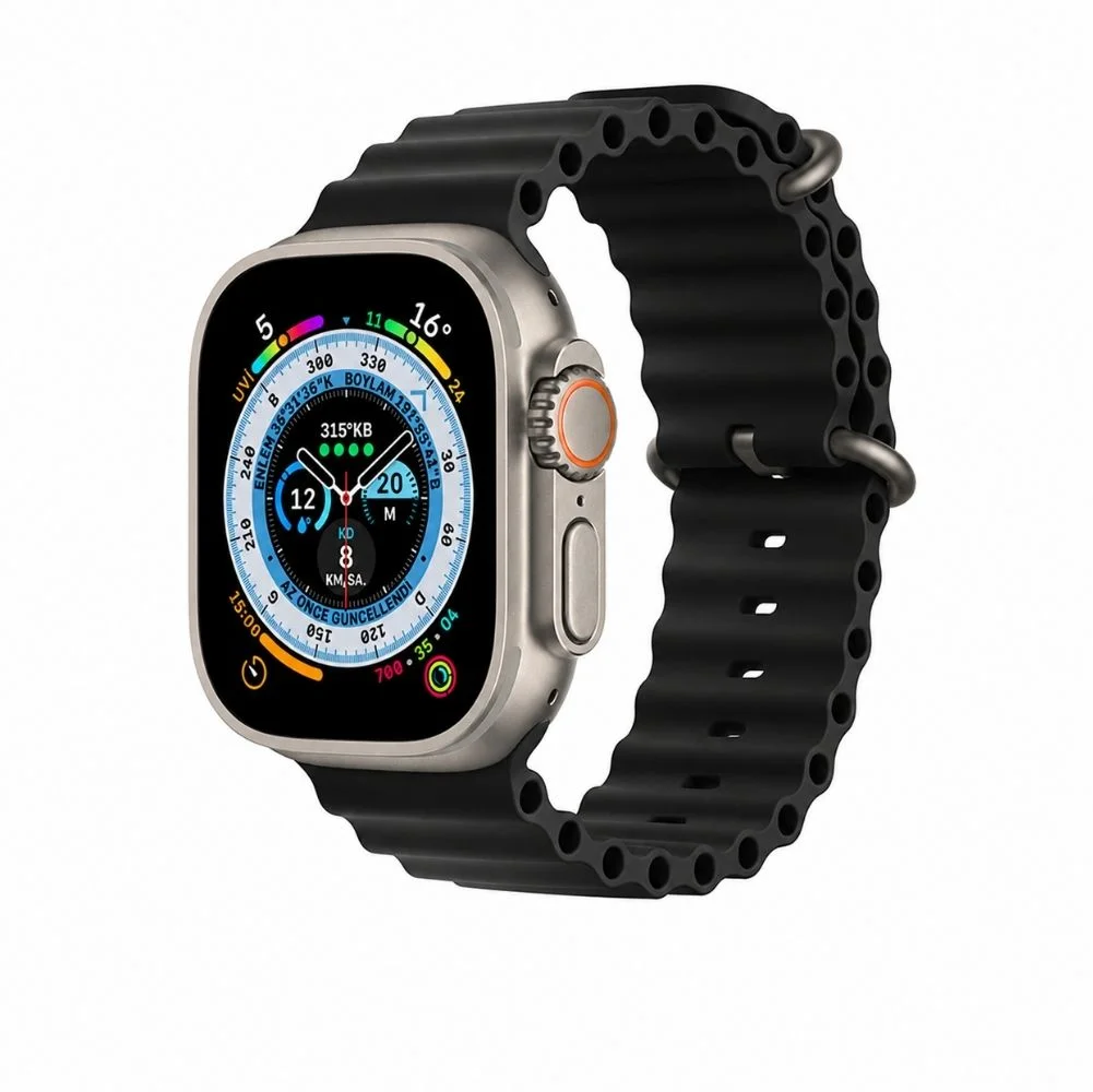 Watch 8 Pro Max Amoled Ekran Android İos HarmonyOs Uyumlu Akıllı Saat Değiştirilebilir 3 Kordon