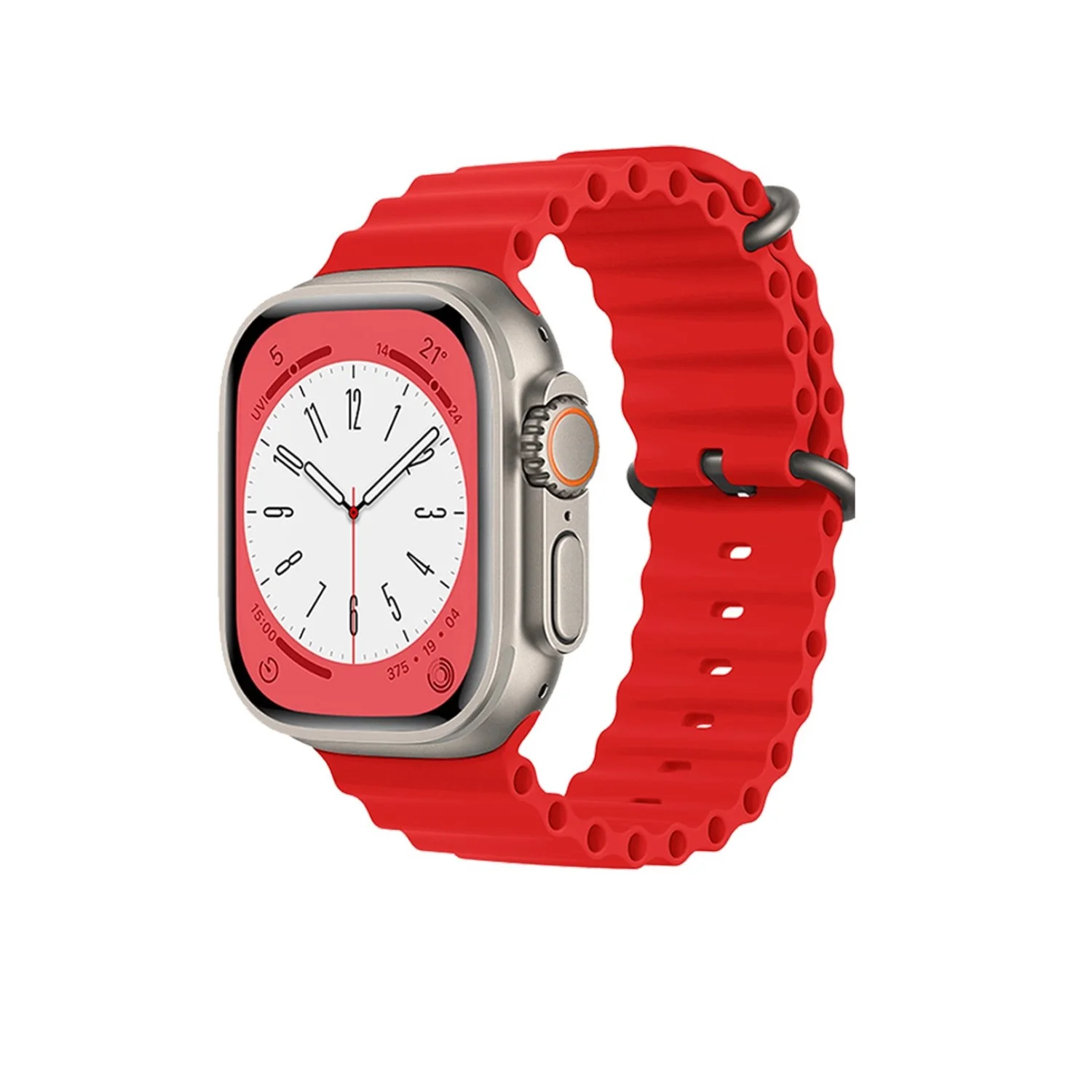 Winex Watch HK9 Ultra 2 Amoled Ekran Android İos HarmonyOs Uyumlu Akıllı Saat Kırmızı