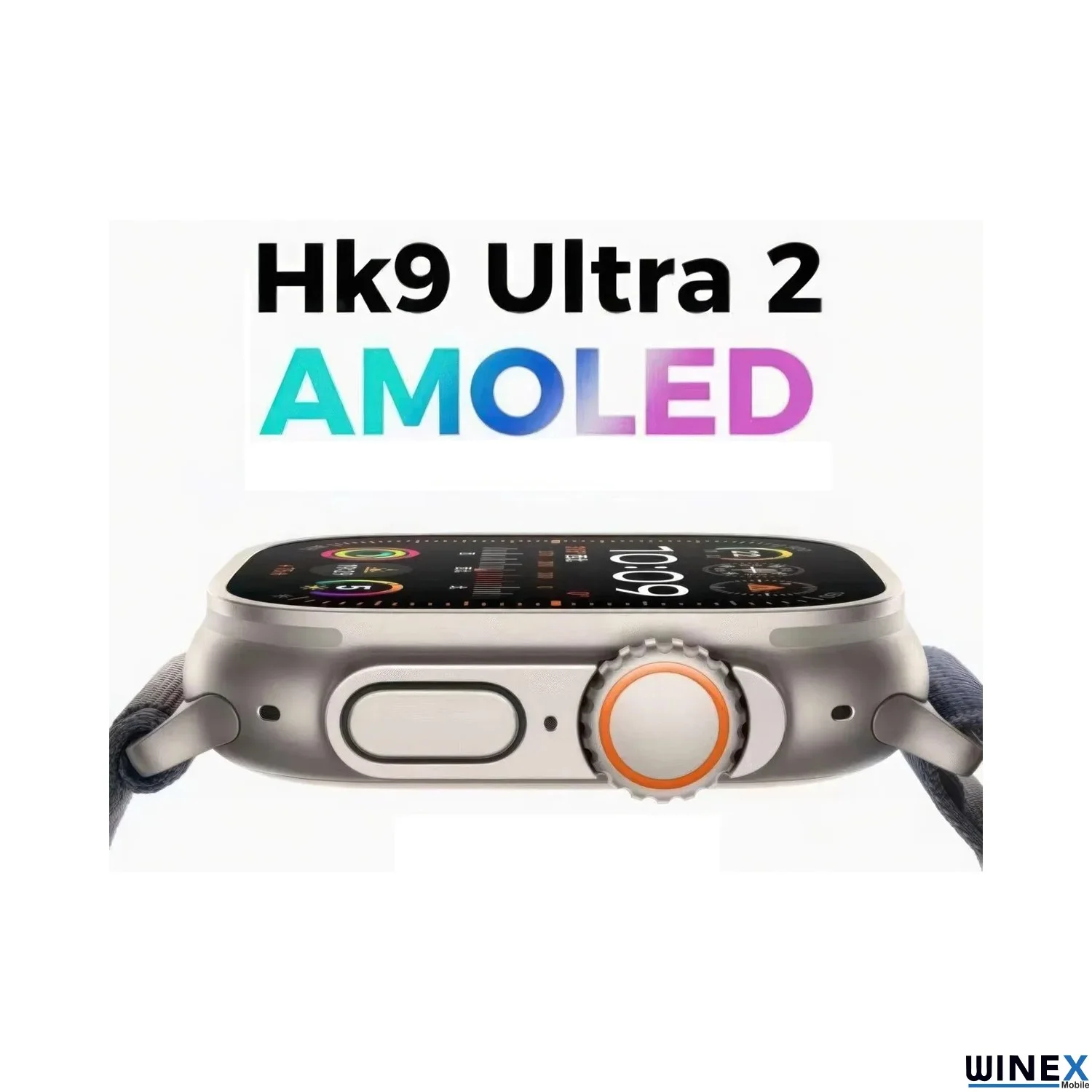 Winex Watch HK9 Ultra 2 Amoled Ekran Android İos HarmonyOs Uyumlu Akıllı Saat Lacivert