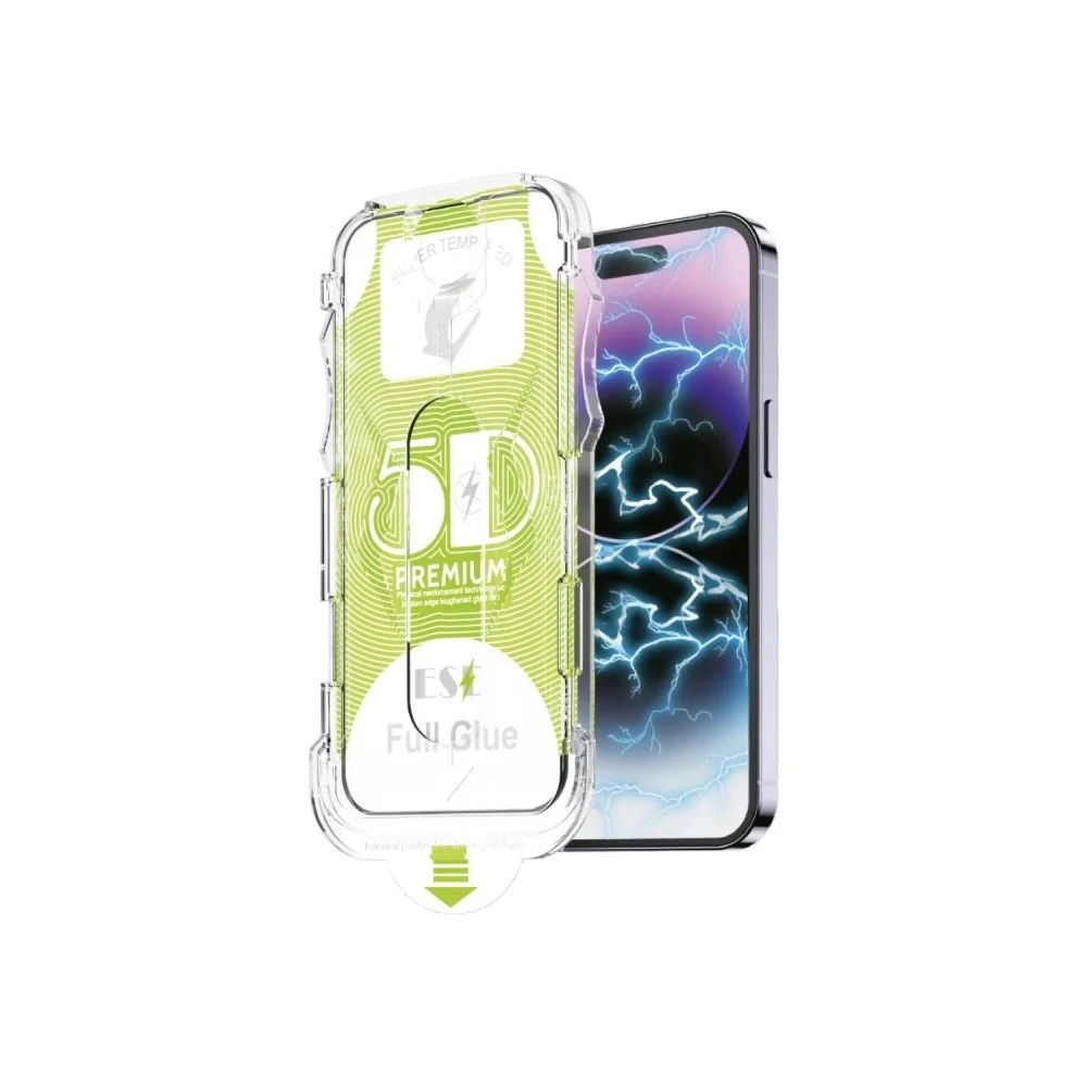 ScHitec Apple iPhone 14 Pro 5D Ekran Koruyucu Magic Kolay Uygulama Aparatlı