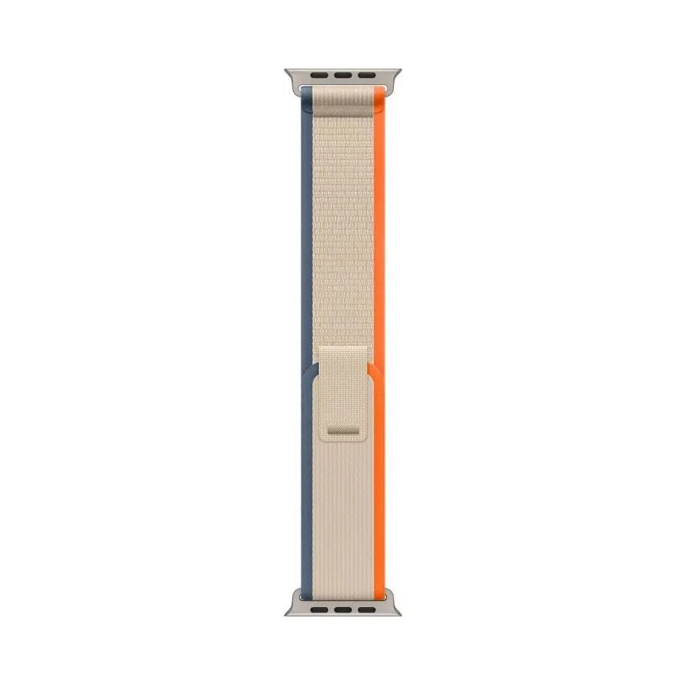 ScHitec 42-49mm Yeni Nesil Apple Uyumlu Akıllı Saat Kordonu Hasır Bej Turuncu