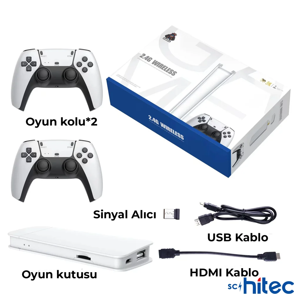 ScHitec Arcade 4KHD Emuelec Retro Game Stick 90 lı Yıllar  Makinası Oyunları 20600 Oyunlu Konsol M15