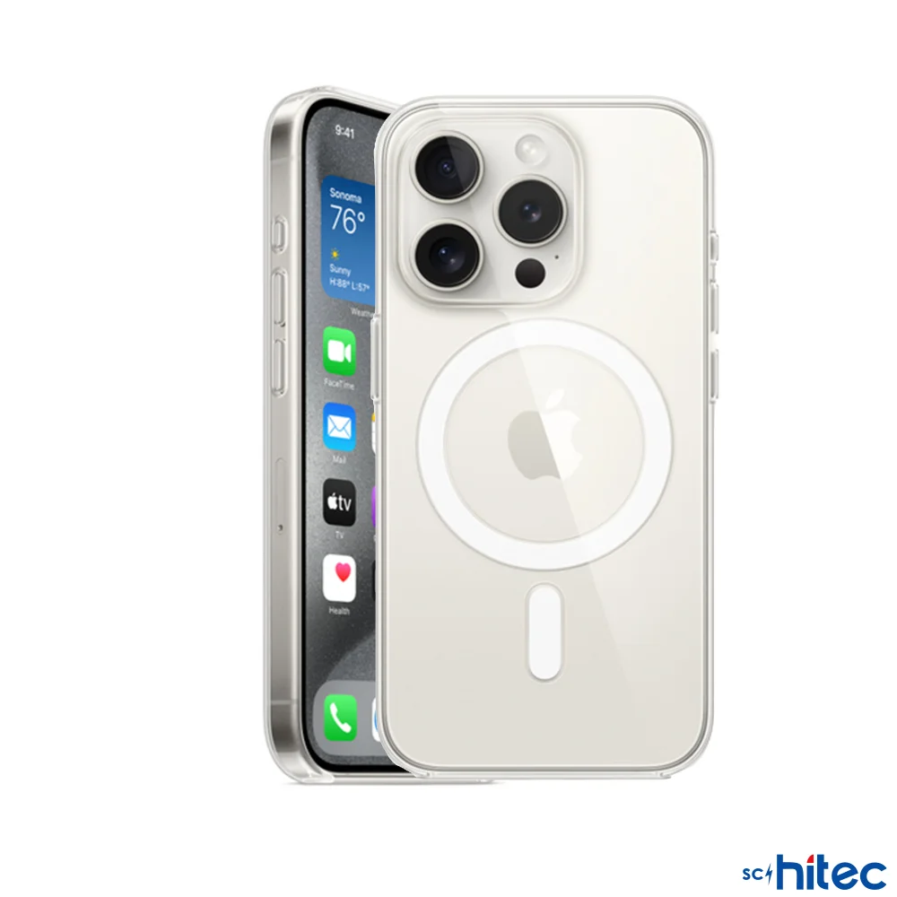 ScHitec İphone 15 Pro Magsafe Özellikli Şeffaf Kılıf