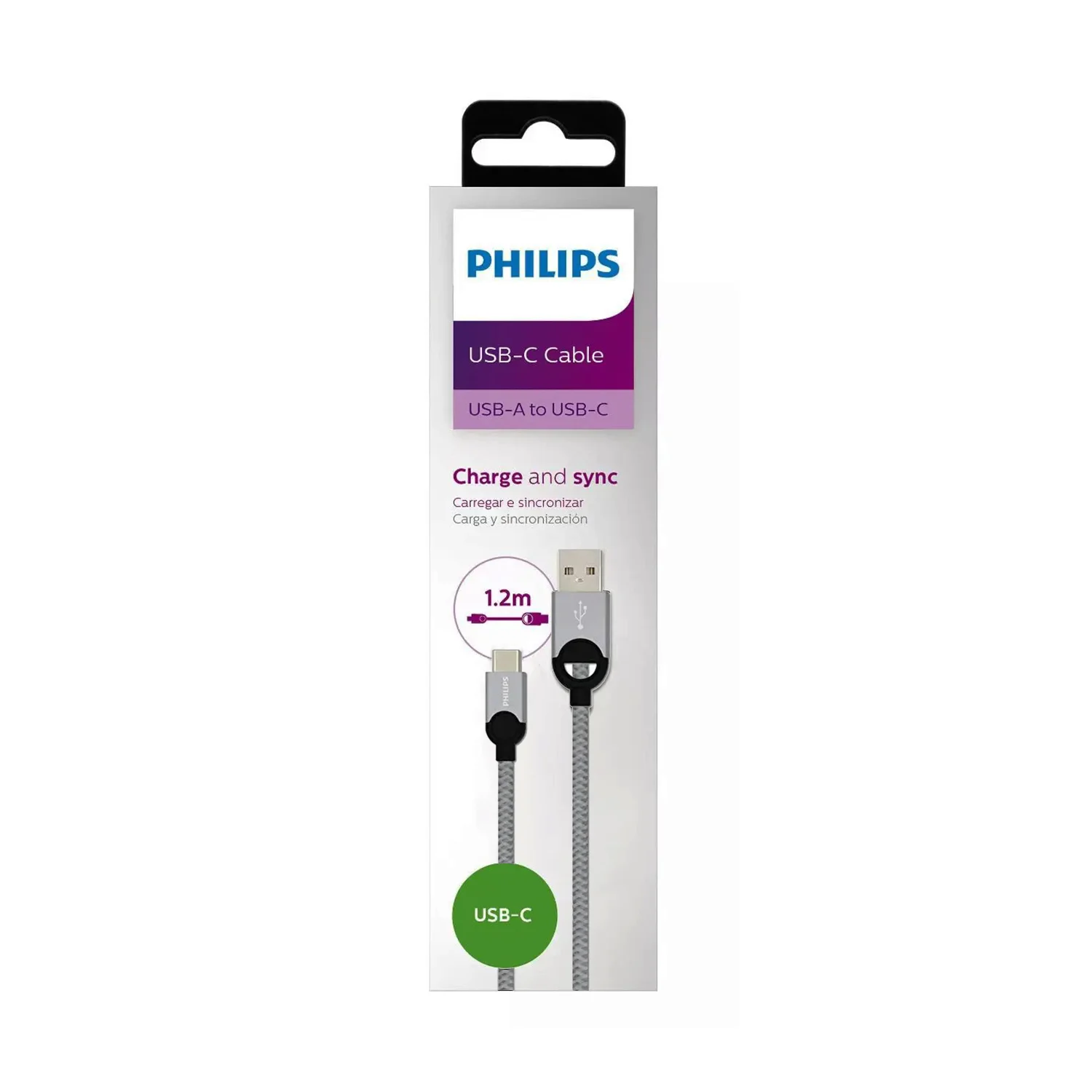 Philips Playstation 5 İle Uyumlu Joystick Şarj Kablosu 5A 100W UsbA to Type-C Örgülü 1.2M Hızlı Şarj Data Kablo DLC2628T