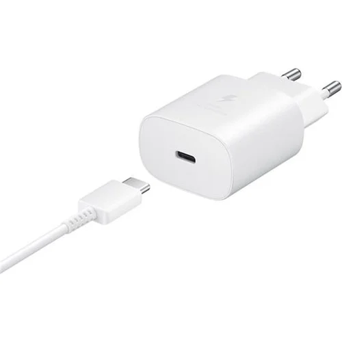 Samsung TA800X Fast Charging 25W Type-C Çıkışlı Kablolu Şarj Aleti Beyaz (Samsung Türkiye Garantili)