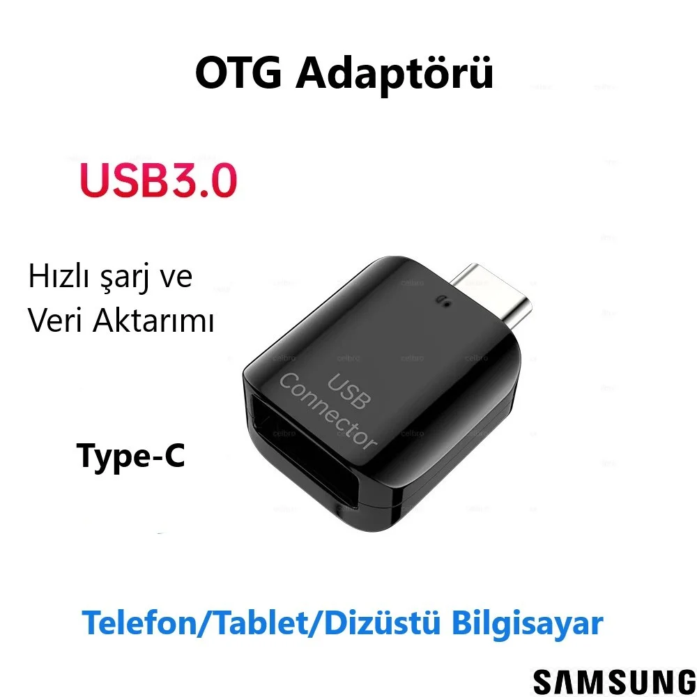 Samsung Type-C to UsbA 3.0 OTG Dönüştürücü İthalatçı Garantili