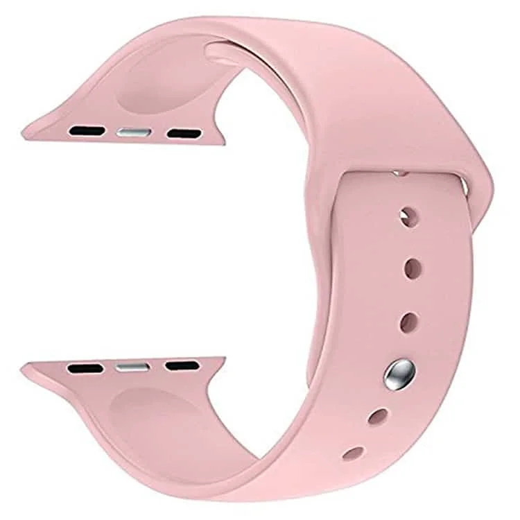 Winex 42-49mm Yeni Nesil Apple Uyumlu Akıllı Saat Kordonu Silikon Pembe