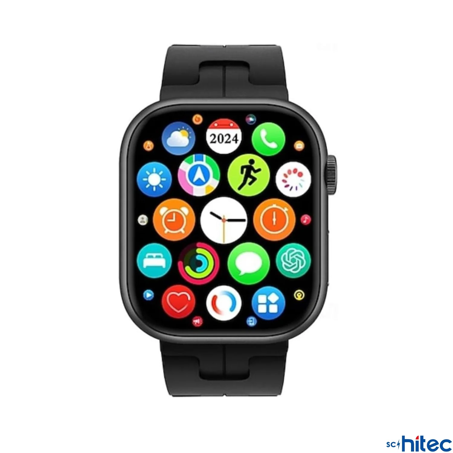 ScHitec Watch HK9 Mini Amoled Ekran Android İos HarmonyOs Uyumlu Akıllı Saat Siyah
