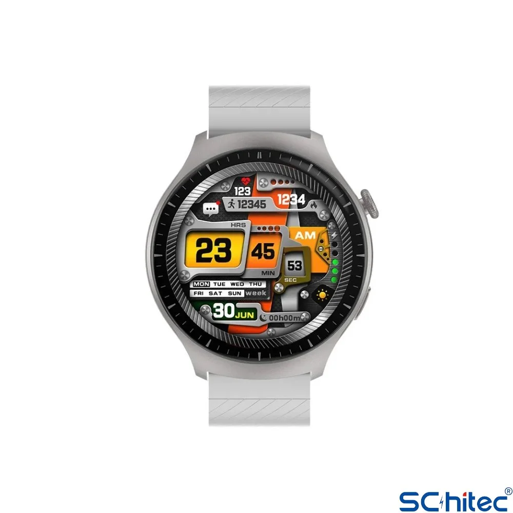ScHitec Watch 4 Pro Amoled Curved Ekran Android İos HarmonyOs Uyumlu Akıllı Saat Gümüş