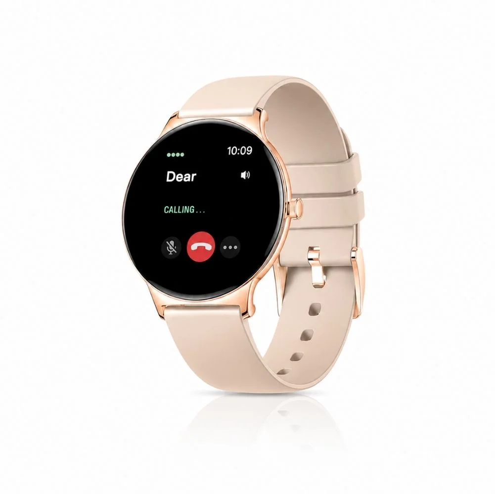 ScHitec Watch Ultra 5 Amoled Ekran Super Slim Tasarım WaterProof 3 Kordonlu Akıllı Saat Gold Rose Teko5
