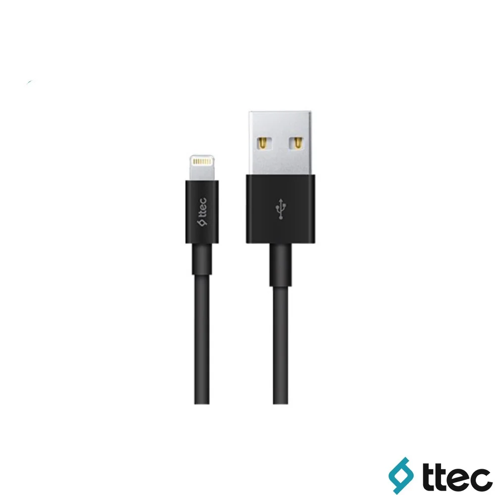 Ttec Smart Fast Charger 2.1A Apple Uyumlu Seyahat Şarj Aleti + UsbA to Lightning Kablolu Siyah