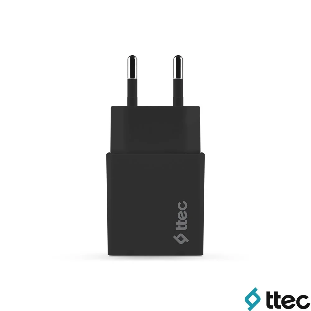 Ttec Smart Fast Charger 2.1A Apple Uyumlu Seyahat Şarj Aleti + UsbA to Lightning Kablolu Siyah