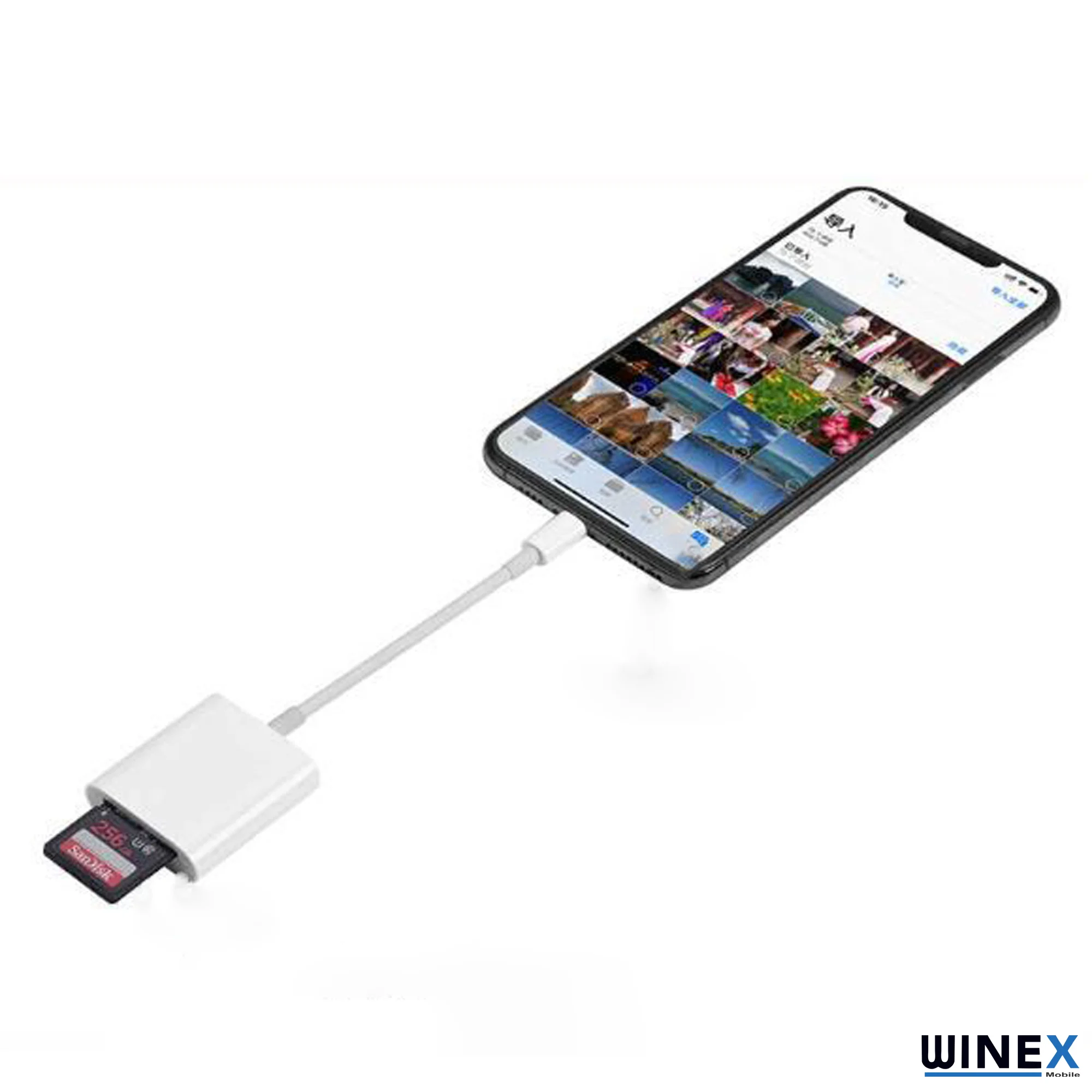 Winex 2in1 Lightning to Sd / Tf Kart Okuyucu Dönüştürücü Adaptör S-101