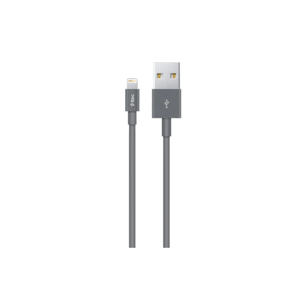 Ttec UsbA to Lightning Hızlı Data ve Fast Şarj Kablosu 100cm Gri 2DK7508GR