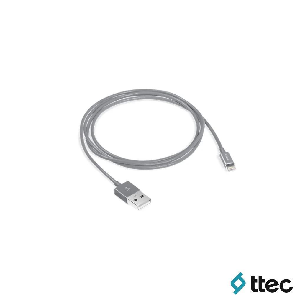 Ttec UsbA to Lightning Hızlı Data ve Fast Şarj Kablosu 100cm Gri 2DK7508GR