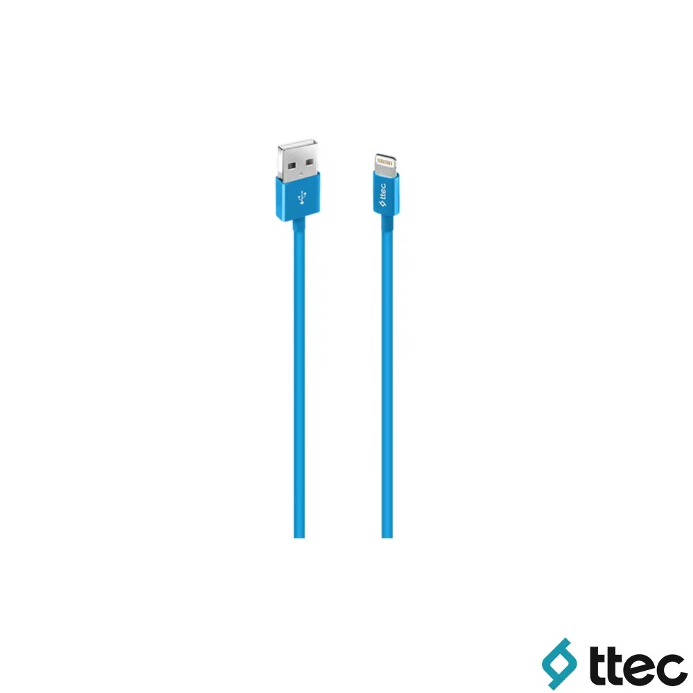 Ttec UsbA to Lightning Hızlı Data ve Fast Şarj Kablosu 100cm Mavi 2DK7508M