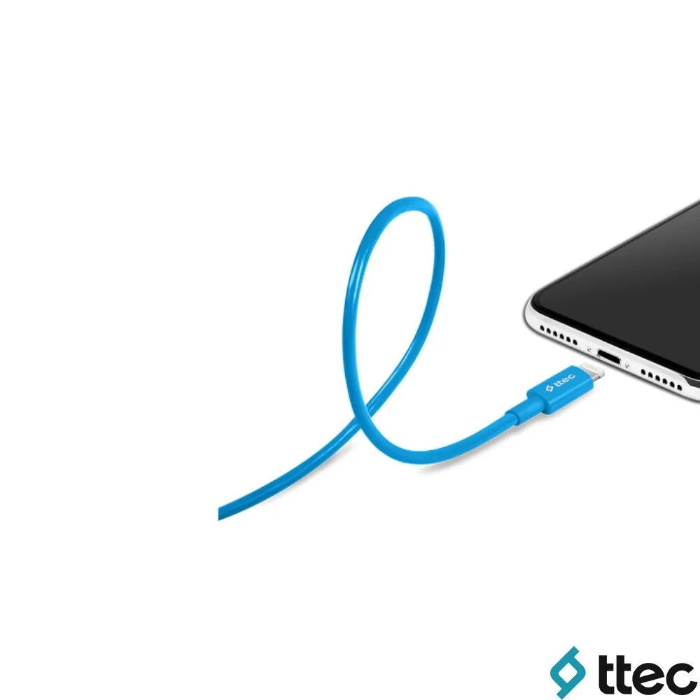 Ttec UsbA to Lightning Hızlı Data ve Fast Şarj Kablosu 100cm Mavi 2DK7508M