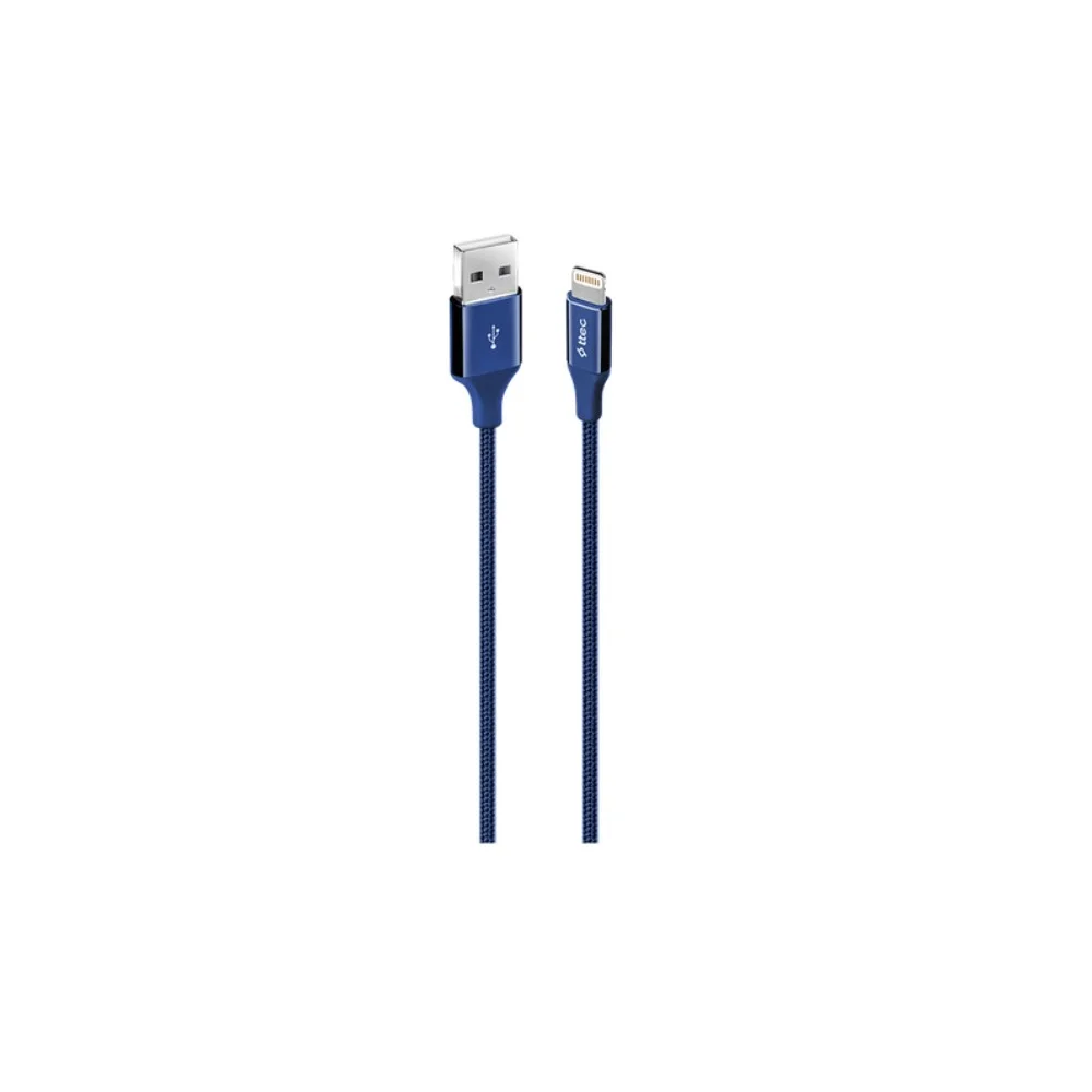 Ttec AlumiCable Extra Strong UsbA to Lightning Hızlı Data ve Fast Şarj Kablosu 120cm Lacivert 2DK16L
