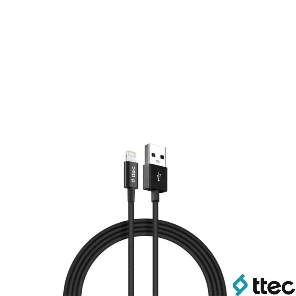 Ttec UsbA to Lightning Hızlı Data ve Fast Şarj Kablosu 100cm Siyah 2DK7508S