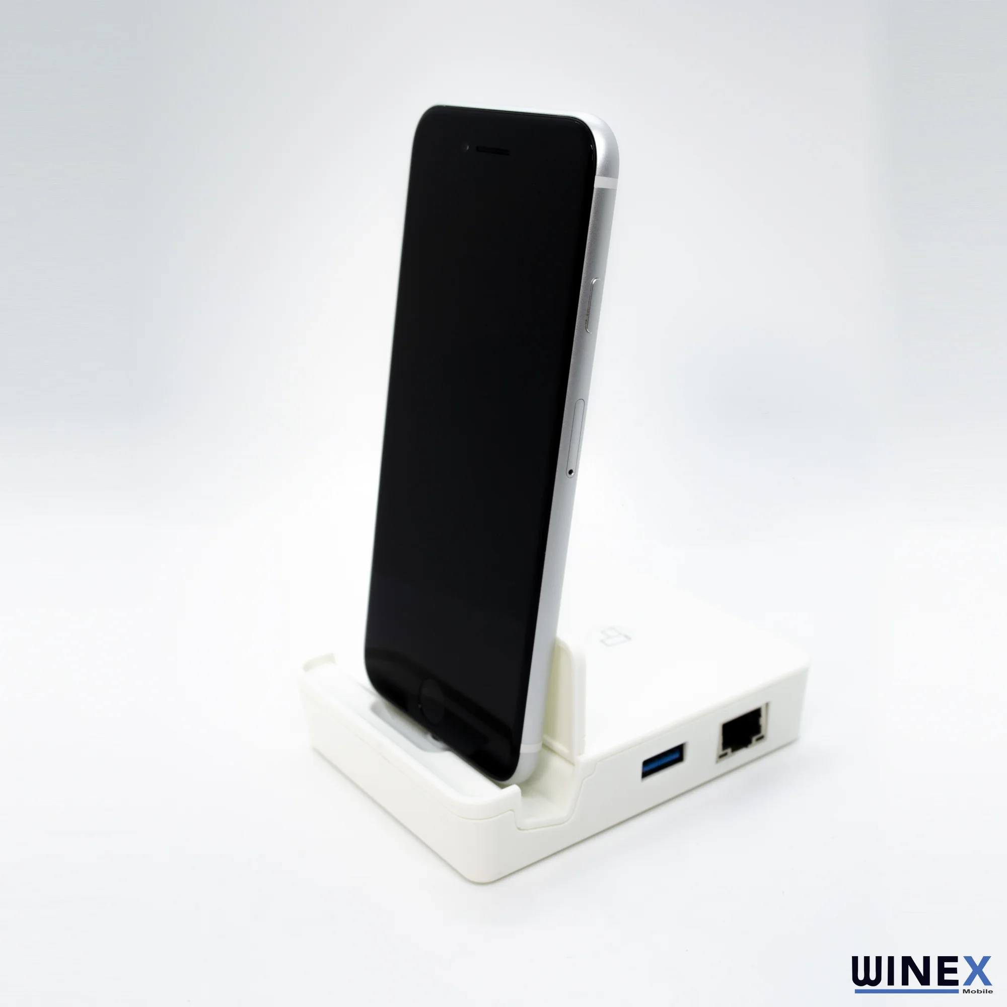 Winex 7in1 Lightning to 4K HDMI + UsbA 3.0 + Sd / Tf Kart Okuyucu + RJ45 Ethernet + Lightning Şarj Docking Station Dönüştürücü Adaptör
