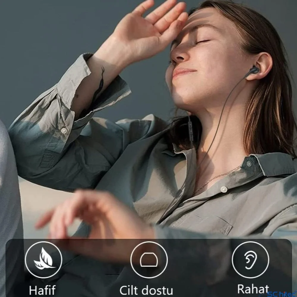 ScHitec E30 High Sound Type-C girişli Kulak İçi Mikrofonlu Kablolu Kulaklık Beyaz