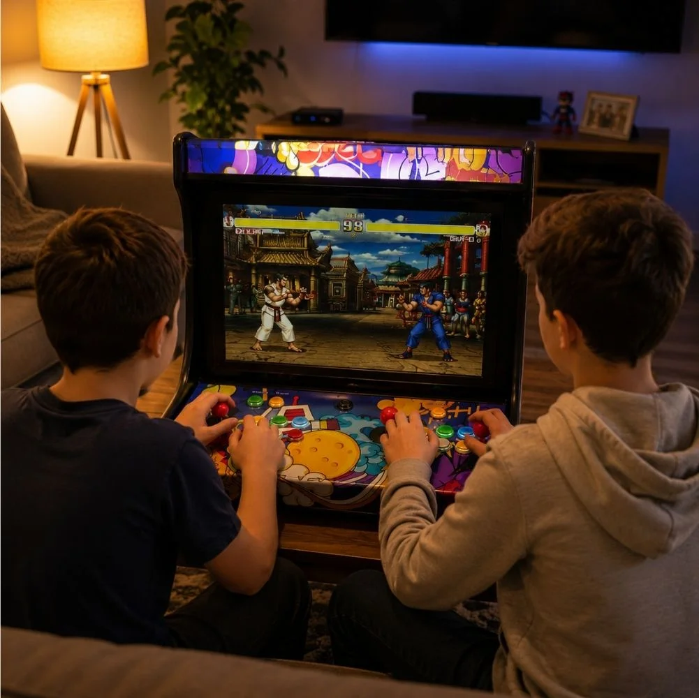 ScHitec 4K 3D Pandora 9800 Arcade Oyunlu Taşınabilir Pandora Masaüstü Kabinli 22inç Atari Makinası