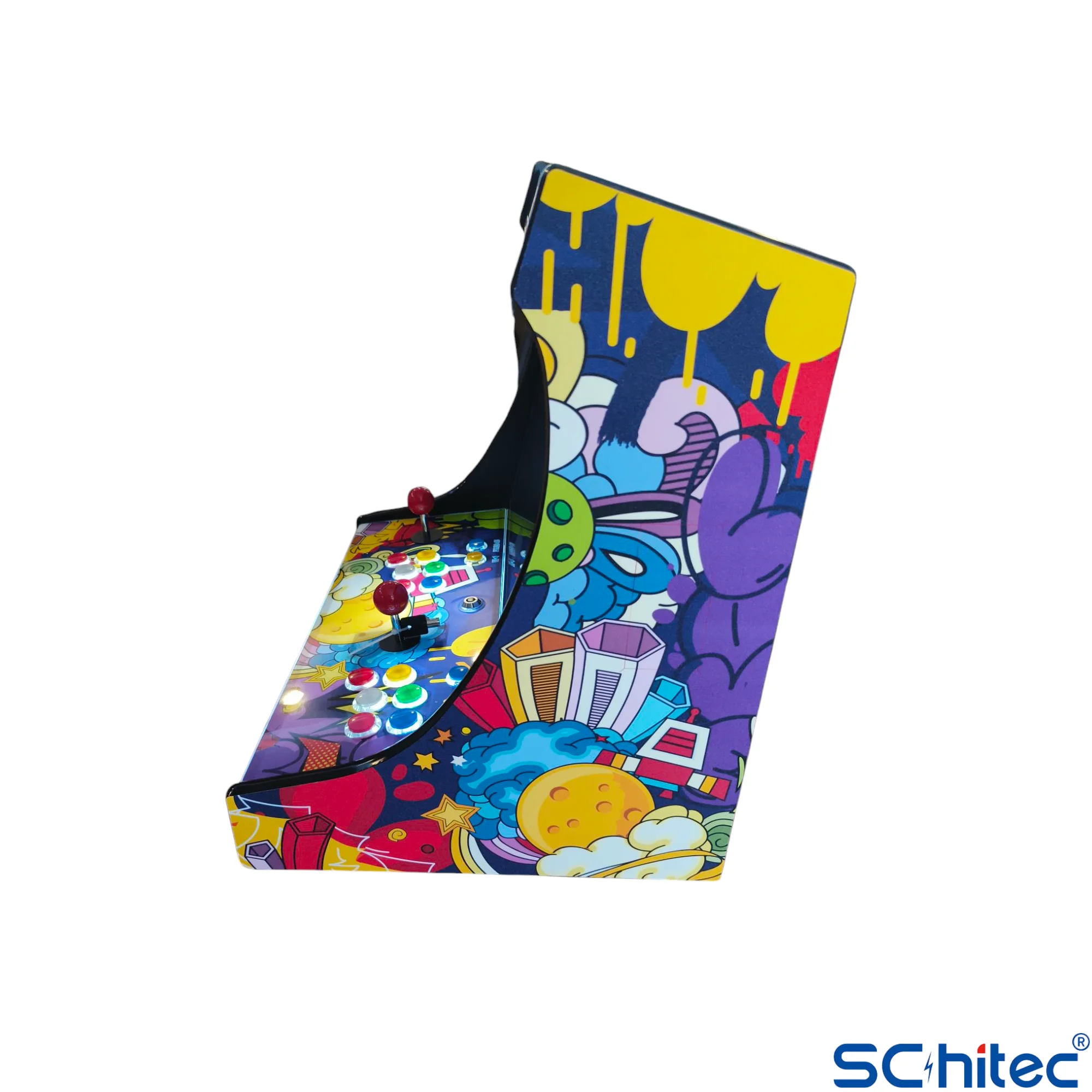 ScHitec 4K 3D Pandora 9800 Arcade Oyunlu Taşınabilir Pandora Masaüstü Kabinli 22inç Atari Makinası