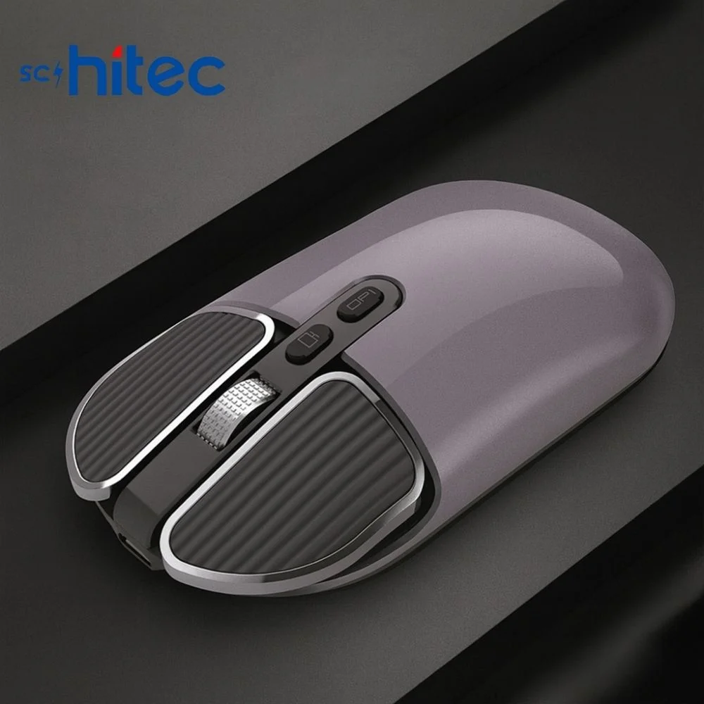 Schitec M203 Çift Modlu Taşınabilir Optik Kablosuz 2.4GHz ve Bluetooth Bağlantılı Süper Sessiz Mouse Lila