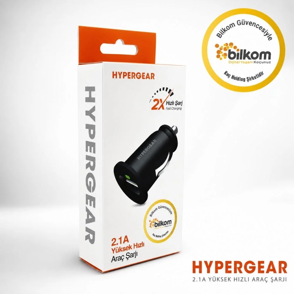 Hypergear 2.1A  2X Hızlı Araç Şarj Aleti Başlığı Siyah
