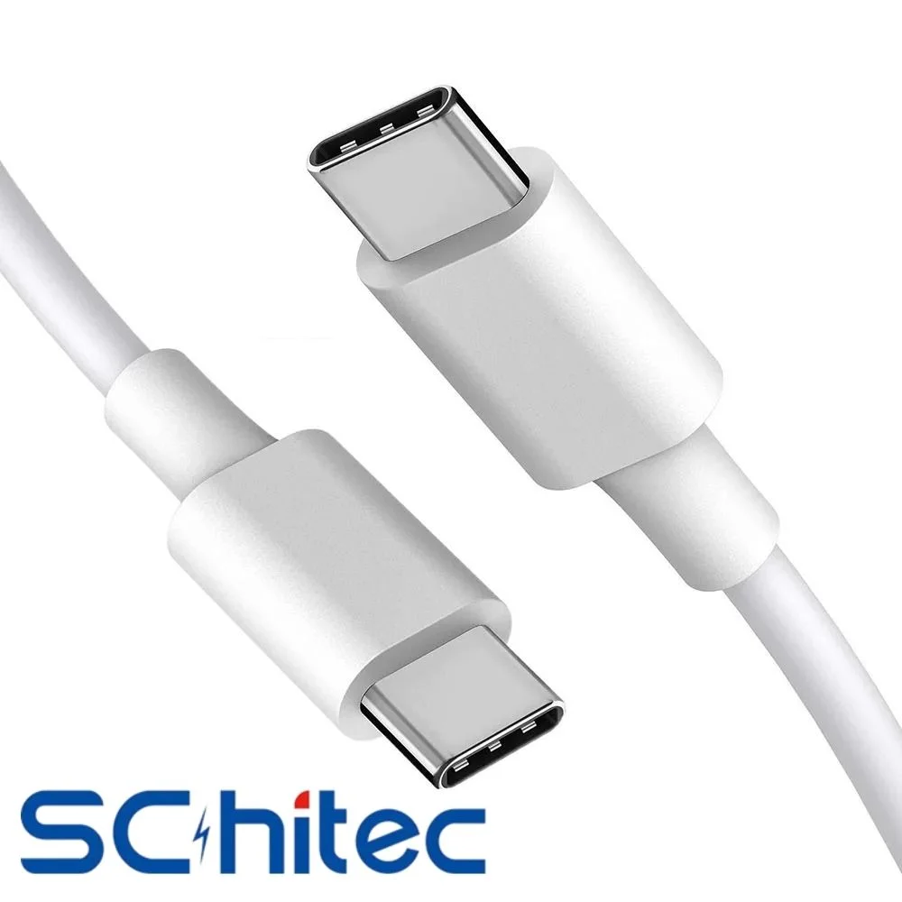 ScHitec 6A 100W Type-C to Type-C Hızlı Data ve Süper Şarj Kablosu 1 Metre Beyaz SX10