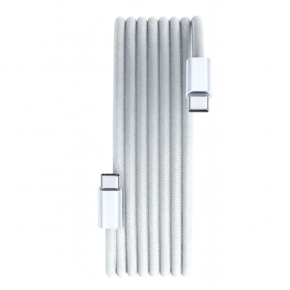 ScHitec 70W 3Metre Type-C to Type-C Örgülü Hızlı Data ve Şarj Kablosu Beyaz TC35