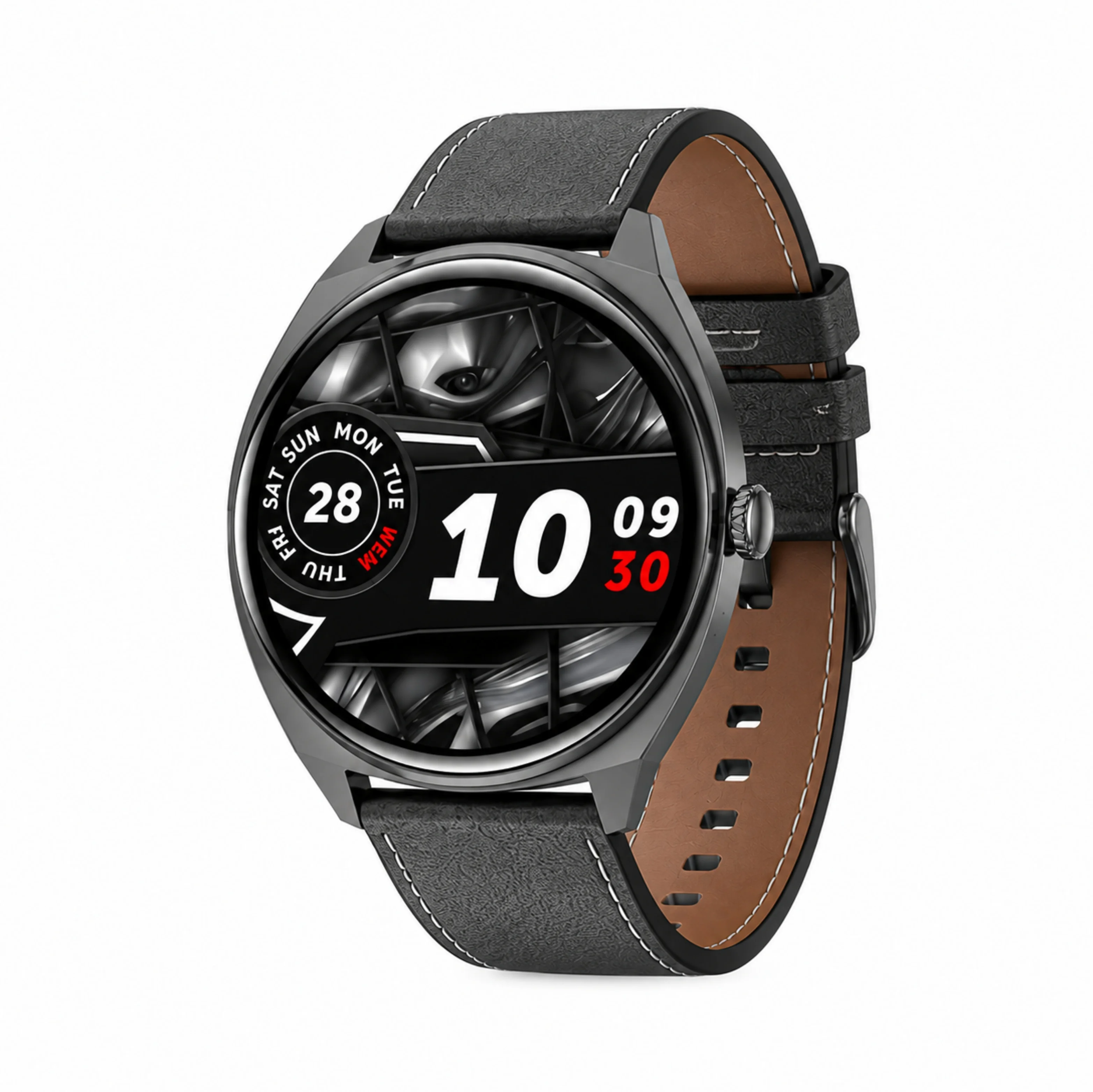 HainoTeko-16 Amoled Ekran Waterproof 3 Kordonlu Akıllı Saat Siyah Premium Set