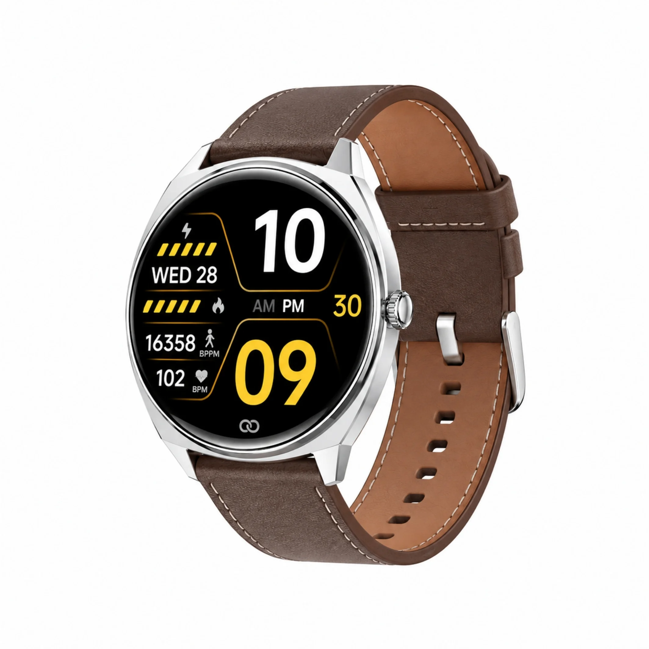 HainoTeko-16 Amoled Ekran Waterproof 3 Kordonlu Akıllı Saat Gümüş Premium Set