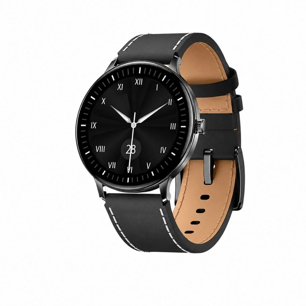HainoTeko-27 Waterproof Akıllı Saat AMOLED Ekran Bluetooth Arama 3 Kordon Set Siyah