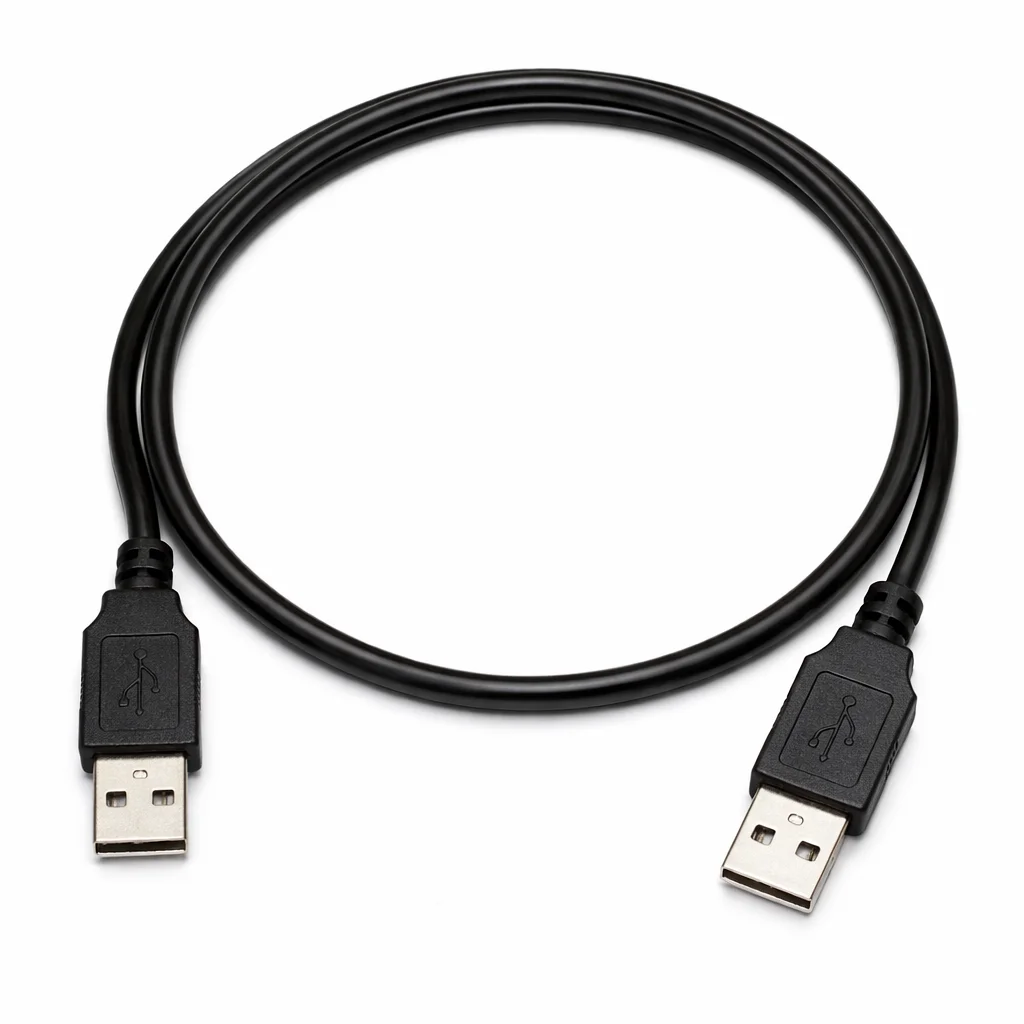 Schitec USB-A to USB-A Veri ve Şarj Kablosu – Erkek/Erkek Siyah