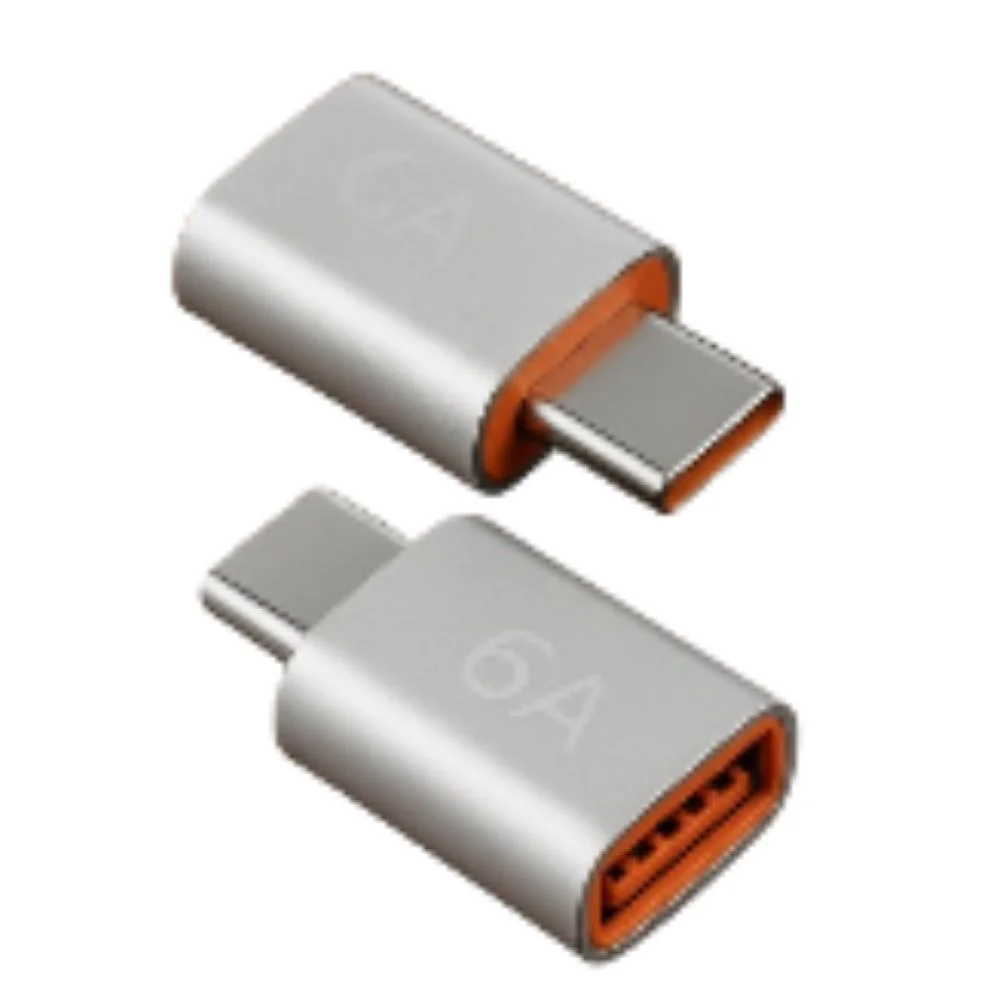 SChitec 6A Type-C to UsbA Dönüştürücü Adaptör Hızlı Şarj ve Veri Aktarım Adaptörü Siyah J624