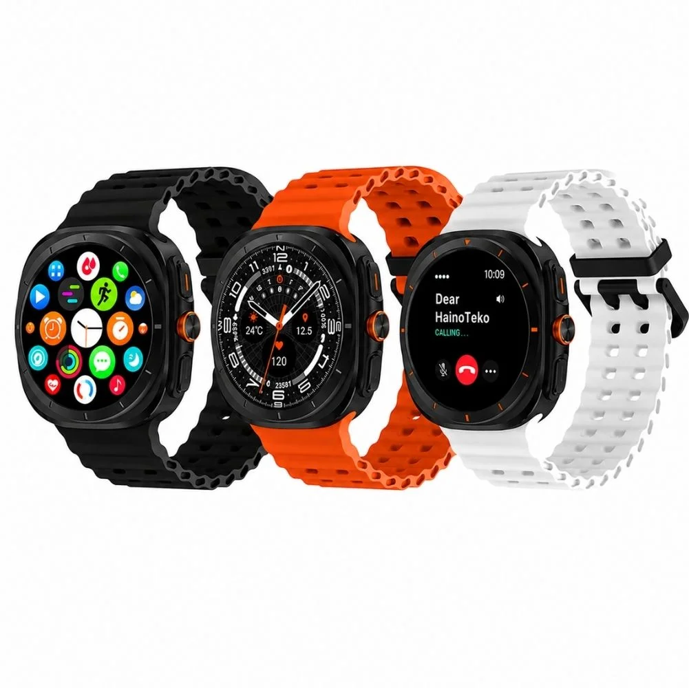 Haino Teko-17 Akıllı Saat Siyah Kasa 1 Kasa 3 Değiştirilebilir Kordon  AMOLED Ekran Bluetooth Arama