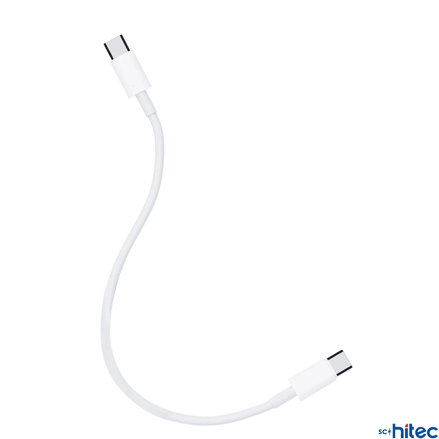 SCHitec 100W Type-C to Type-C 25cm Süper Hızlı Data ve Şarj Kablosu Beyaz