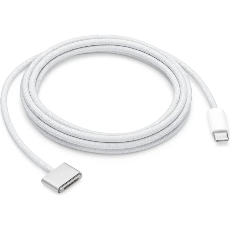 SChitec USB-C MagSafe 3 Şarj Kablos Örgülü 2 Metre MacBook Air Pro Uyumlu Gümüş