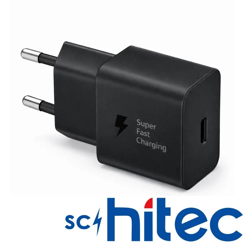 SChitec 25W Type-C Çıkışlı Hızlı Şarj Aleti Type-C to Type-C Kablolu Set Siyah SC006