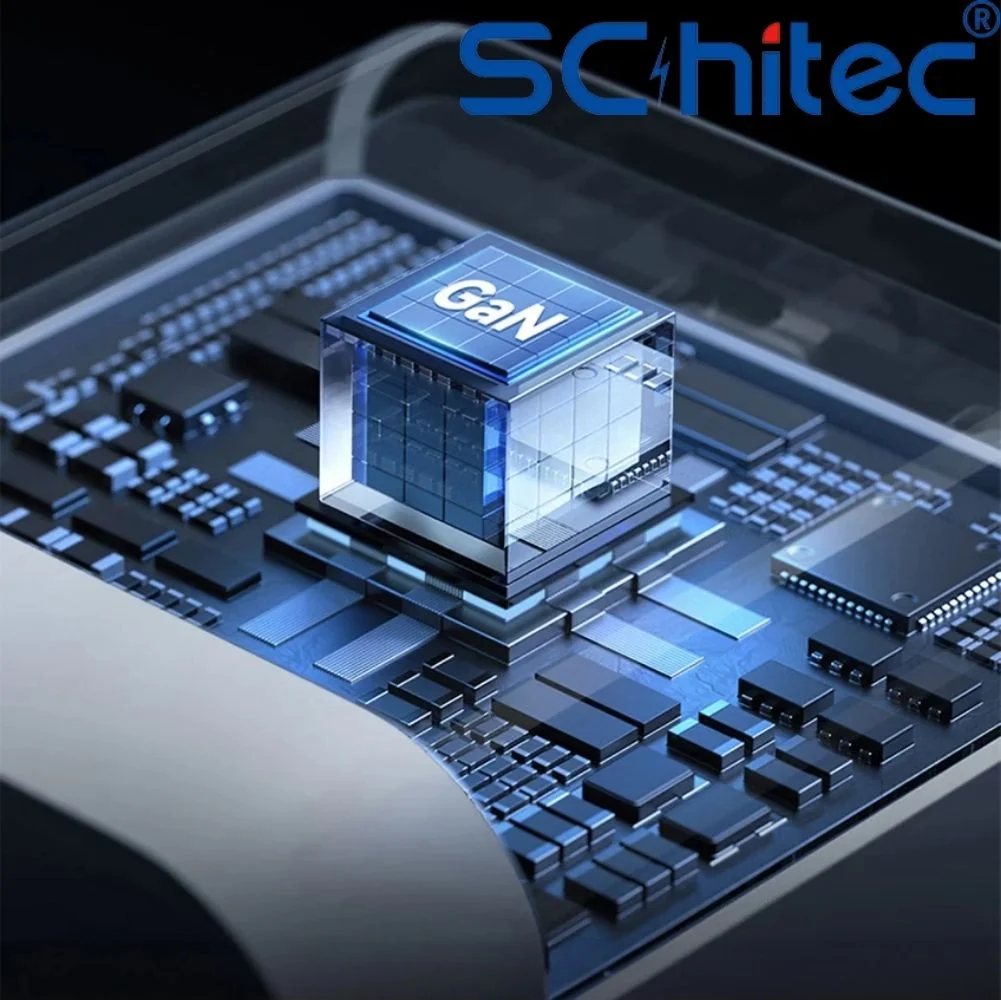 SChitec 100W 4 Çıkışlu 2 Type-C + 2 UsbA QC 3.0 Süper Hızlı Şarj Adaptörü Başlığı HG/TA-106EU