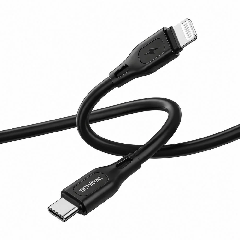 SChitec Type-C to Lightning 27W PD Hızlı Şarj ve Data Kablosu 1Metre Siyah HG/C-09CL